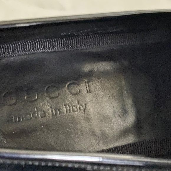 Gucci black leather Men loafers dress shoes 39 moccasin flats slip on horsebit main image 10